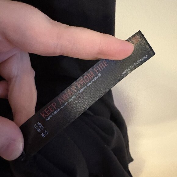 FP Beach Women M Black Cotton Pockets Side Slit Oversized Raquel Midi Dress - Picture 11 of 12